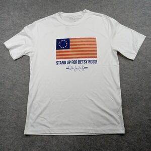 Rush Limbaugh Shirt Men Medium Show Stand Up For Betsy Ross USA Flag Tee Patriot